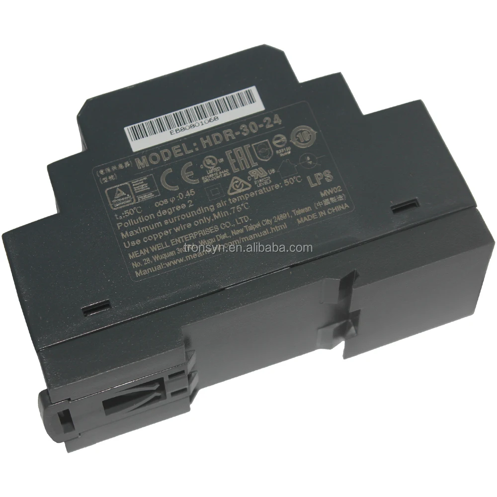 Бренд Mean Well представляет HDR-30-24 30W 24V din-рейку переключатель питания для бытовых управления и электронно-механические