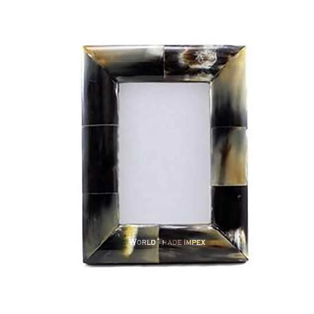 
Wholesale picture photo frame made of buffalo horn and MDF wood 