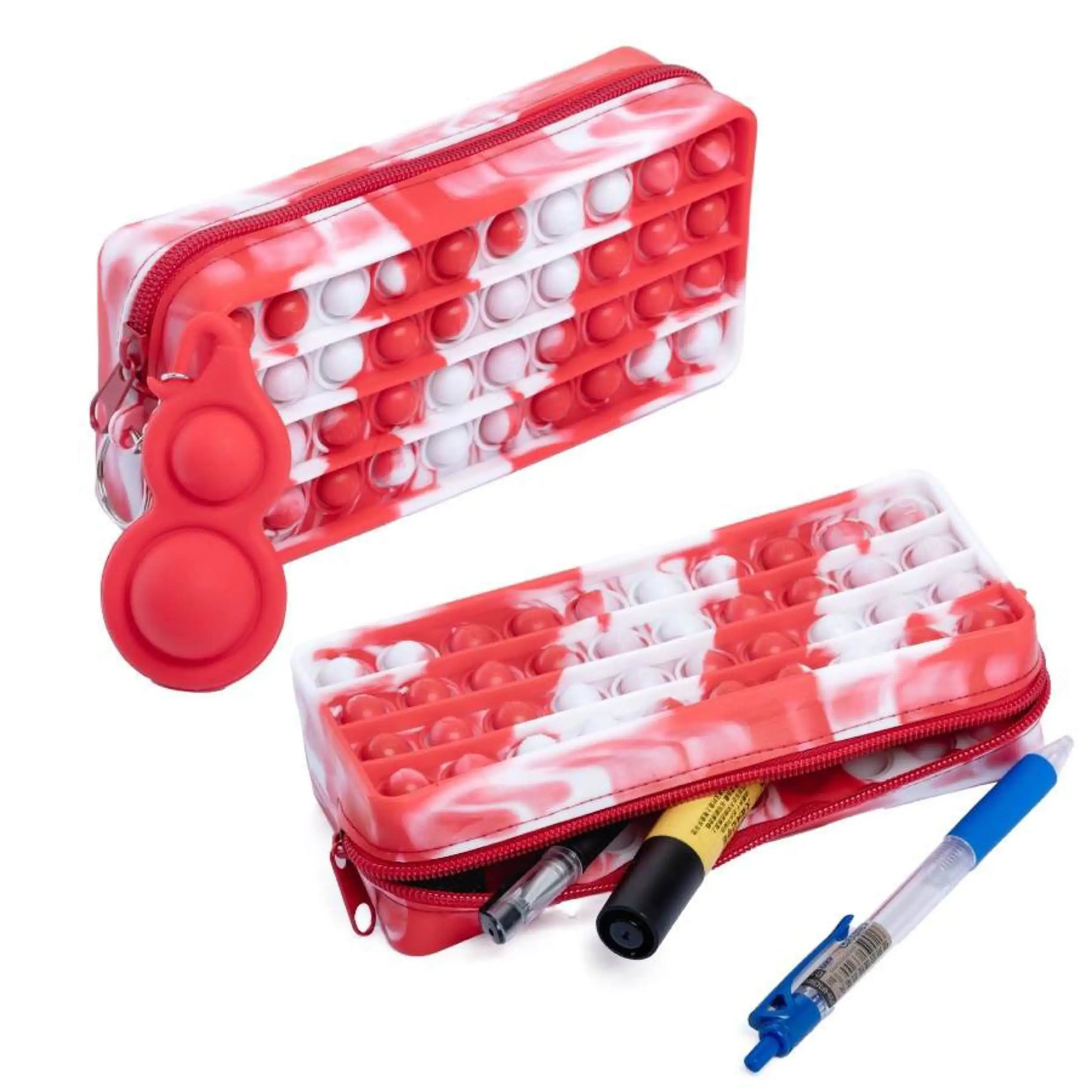 Besafe RTS in stocks school season gift decompression toy fidget push bubble sensory toy silicone pencil case for kids