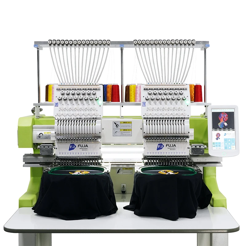 Automatic Double Head Embroidery Machine 12 15 Needles High Speed Quality Two Head Embroidery Machine
