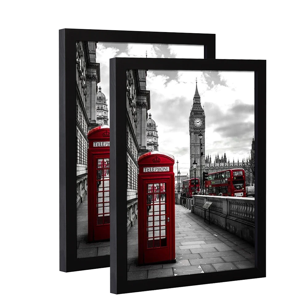 Большая галерея Настенный декор деревянные фоторамки A1 A2 A3 A4 11x14 16x20 20x26-черный, дерево, белый