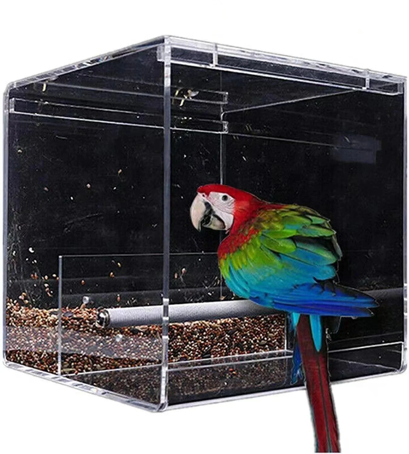 rectangle clear pet container modern  pretty acrylic birdcage