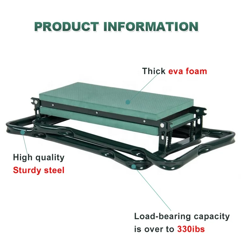2.2KG folding chair portable garden kneeler supplies rest stool EVA Foam Seat Kneeler Kneeling Knee pad with Detachable tool bag