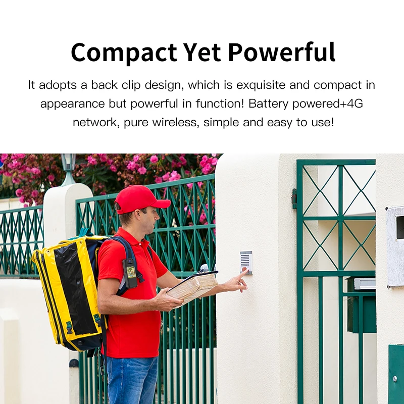 2K 4G Portable DVR Body Camera 2-way Audio Personal Defense Equipment Pocket Sports DV Body Worn DV Audio Video Recorder Screen