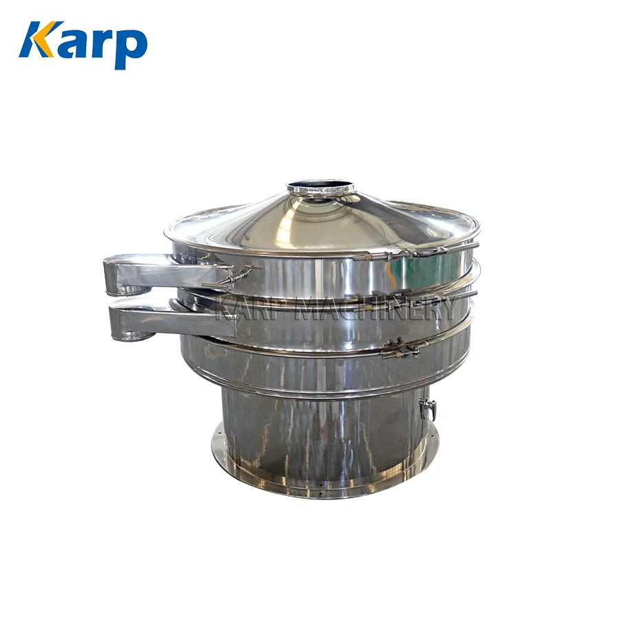 Stainless Steel 316L Sea Salt Circular Vibrating Screening Sieving Sifter Machine