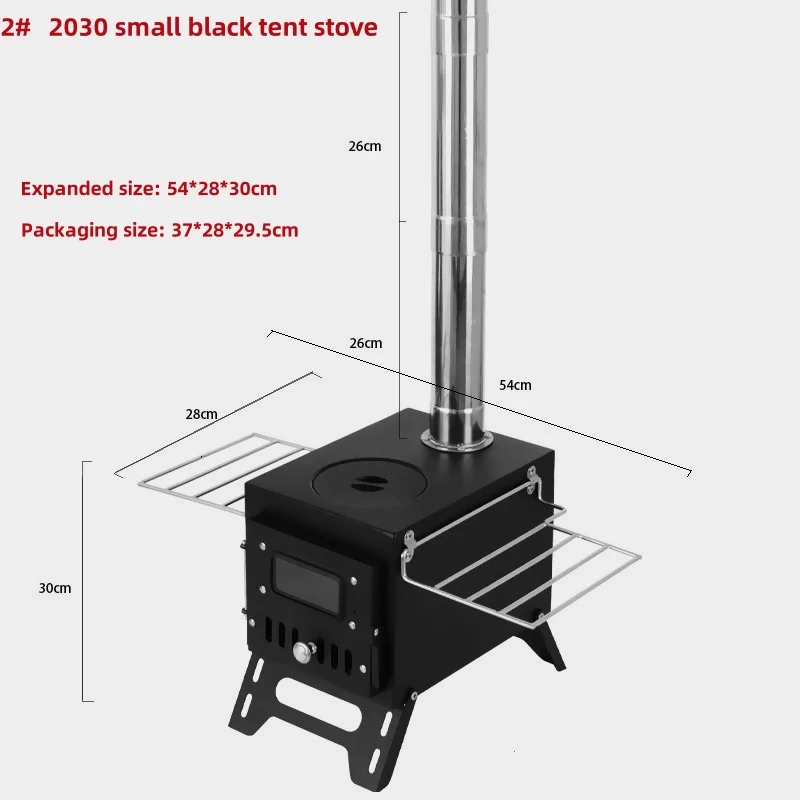 Hot selling Wood Stove Outdoor Camping Heating Wood Stove Picnic Lighting Tent Fire View Window Stainless Steel Folding Stove