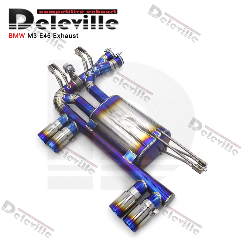 Performance Axle Back For BMW M3 E46 2004-2006 Engine Valved Muffler Catback Exhaust Sports Muffler Rear Axle Back