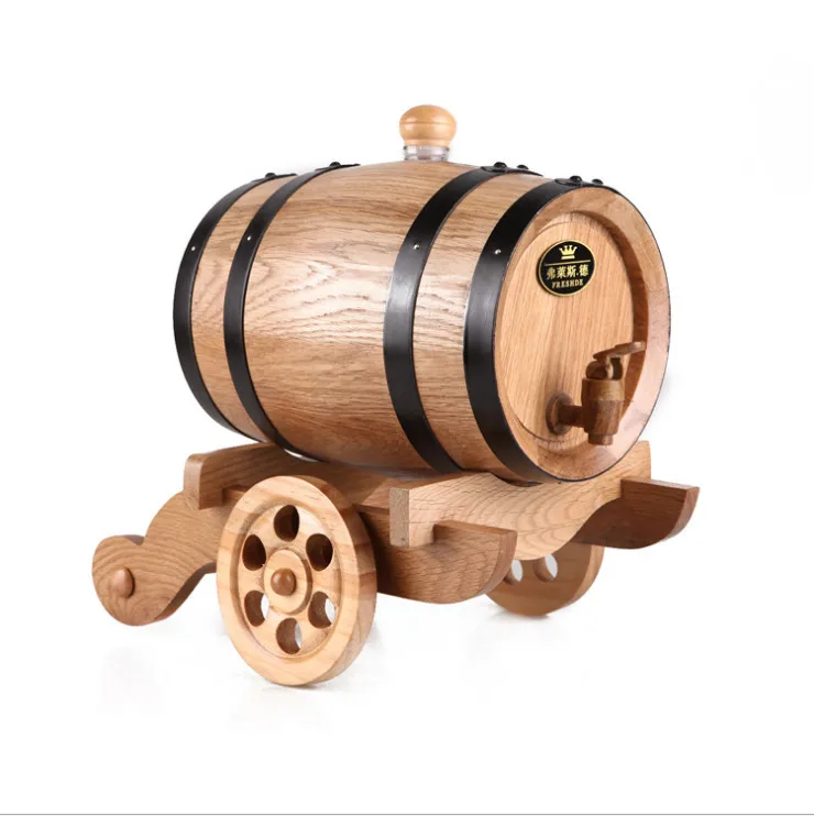 Wooden beer barrel decoration exhibition wine barrel wooden barrel flower pot bar wedding photography props