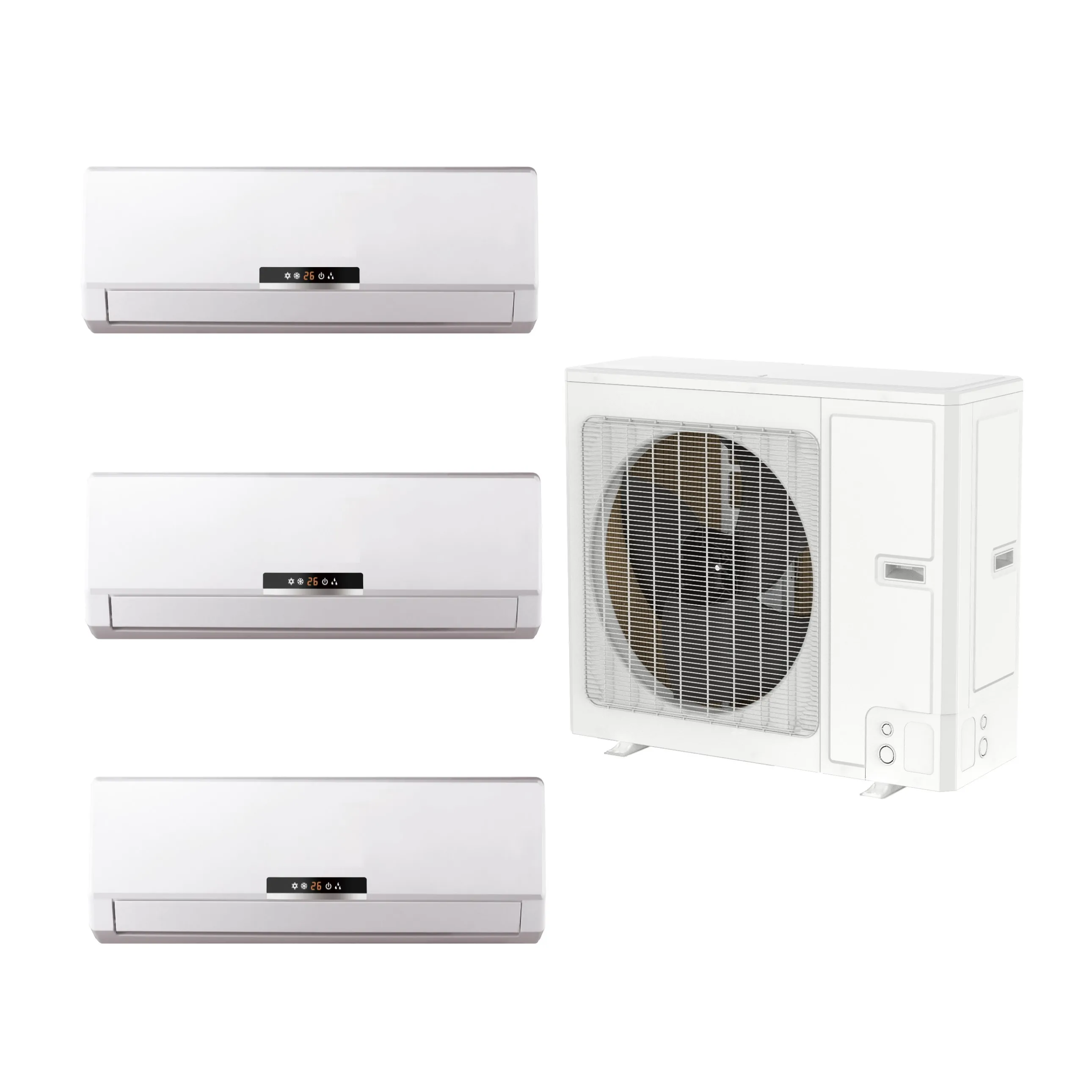3-зонный настенный насос Acondicionado VRF VRV Система Теплового Насоса A/C Multi Split для бытового коммерческого Zone