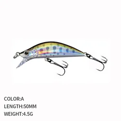 2023 New Design Japanese Mini Minnow Lure 50MM 4.5g Submerged Hard lure Beach Pesca Bass Fishing Trout Minnow