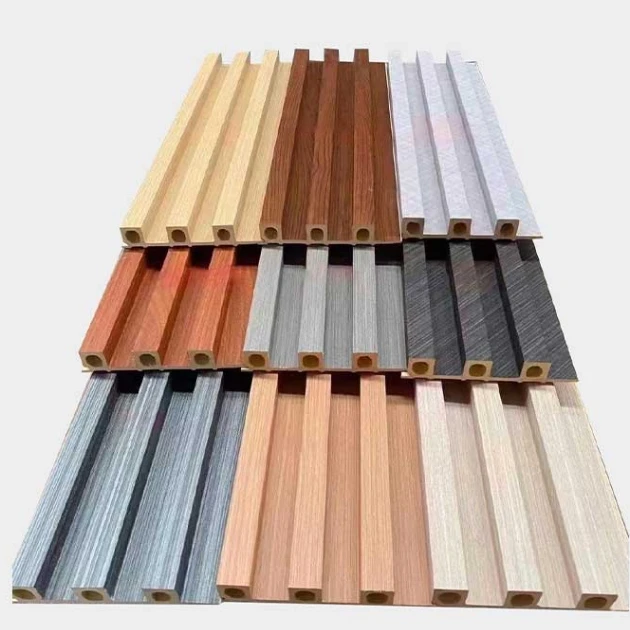 Indoor wall decoration fireproof fluted decor pared wpc panel composite pvc wall panel wpc wall panel