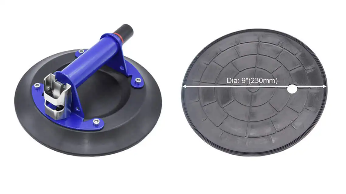 9inch soft flat round Manual vacuum suction cup hand pump rubber sucker