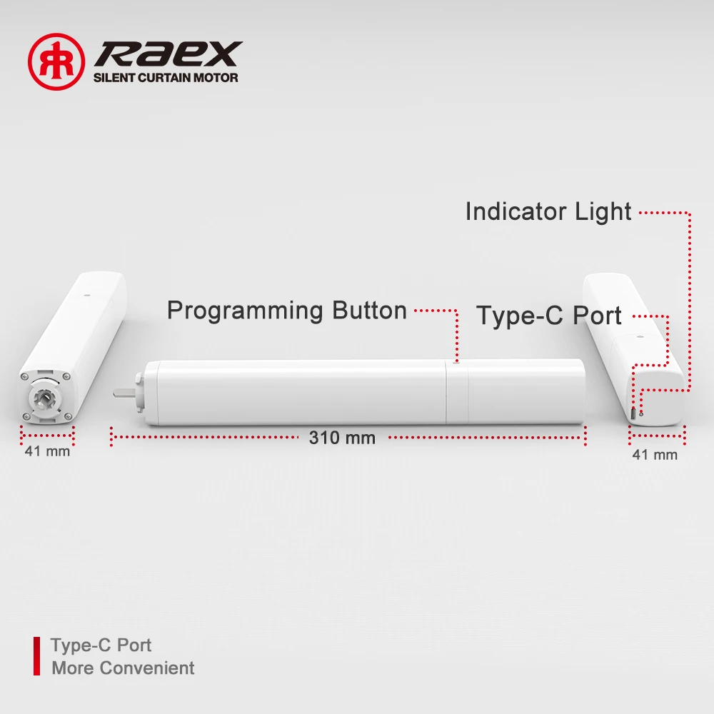 Rf Lift Motorize Track Wave Accessories Tuya Smart Aluminum 2200mah Lithium Battery Curtain Motor