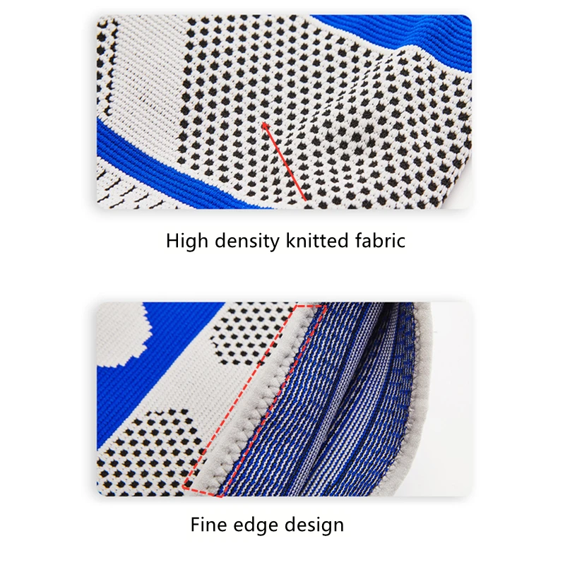 Silicone anti-collision spring support knee pads Basketball running Mountaineering knee Sports gear Knit warm sports kneepads