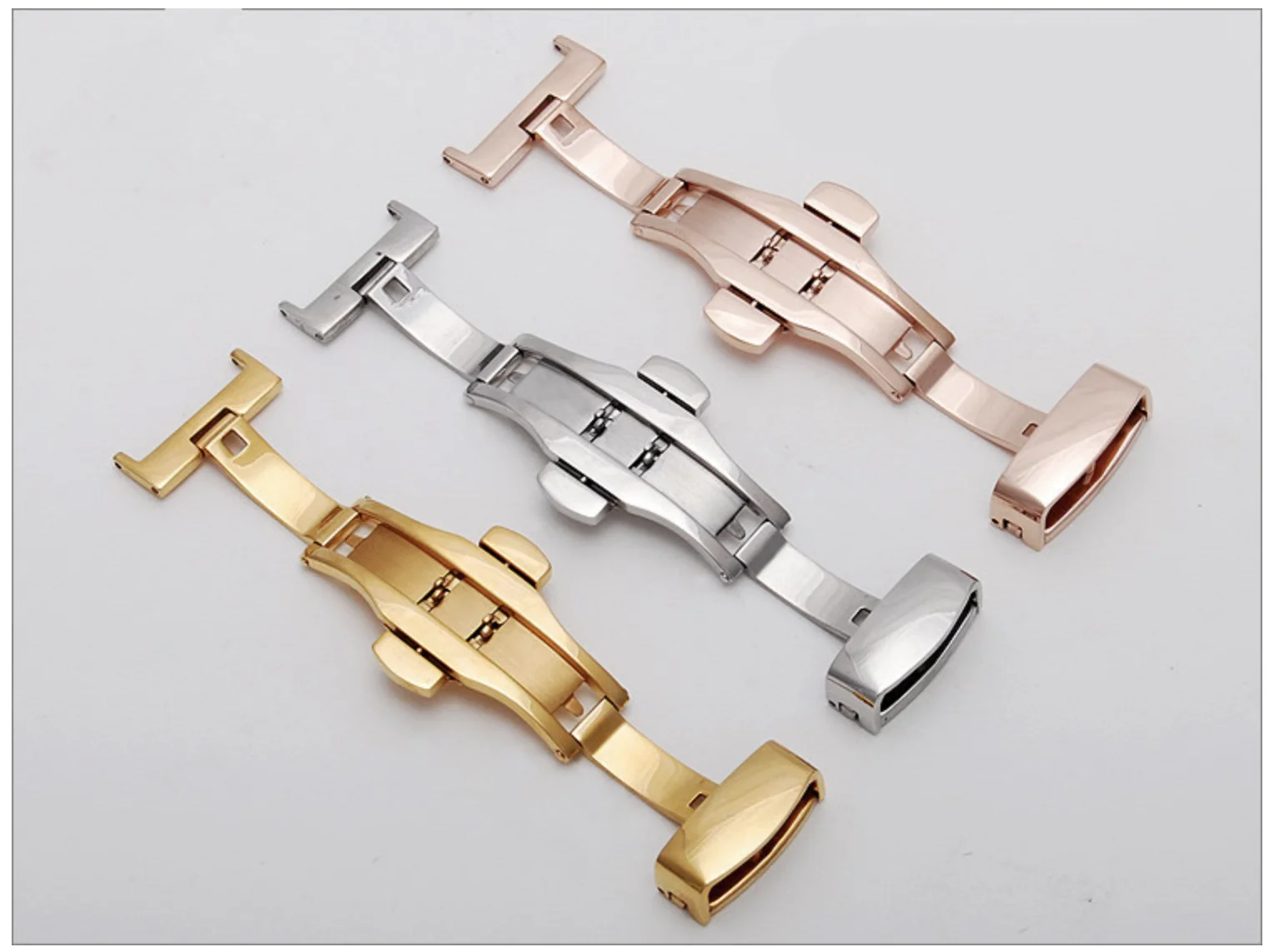 Высококачественный ремешок для часов из натуральной кожи с застежкой-бабочкой