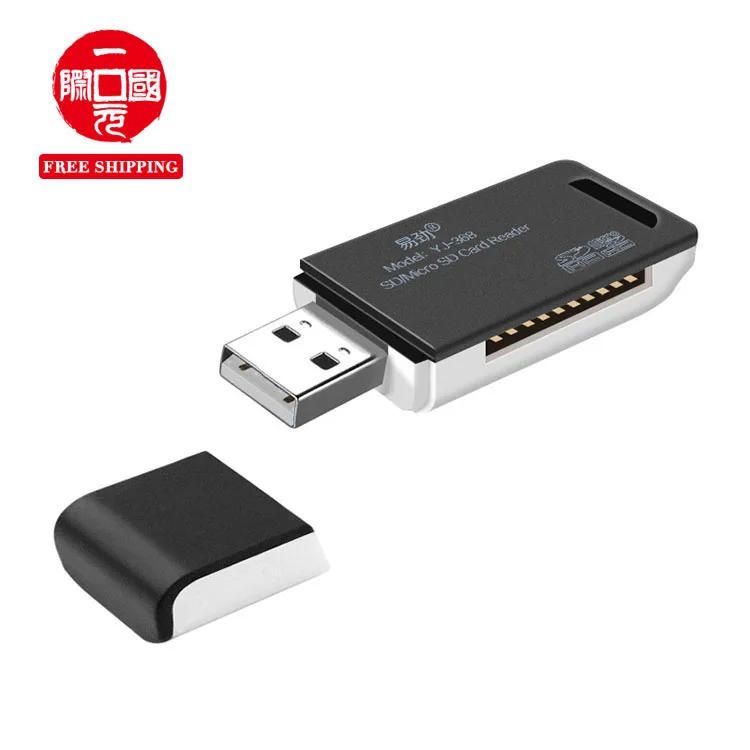 Free Shipping/Dorp Shipping Mobile TF Card Camera SLR SDXC Card Reader 2 in 1 USB SD Memory Card Reader