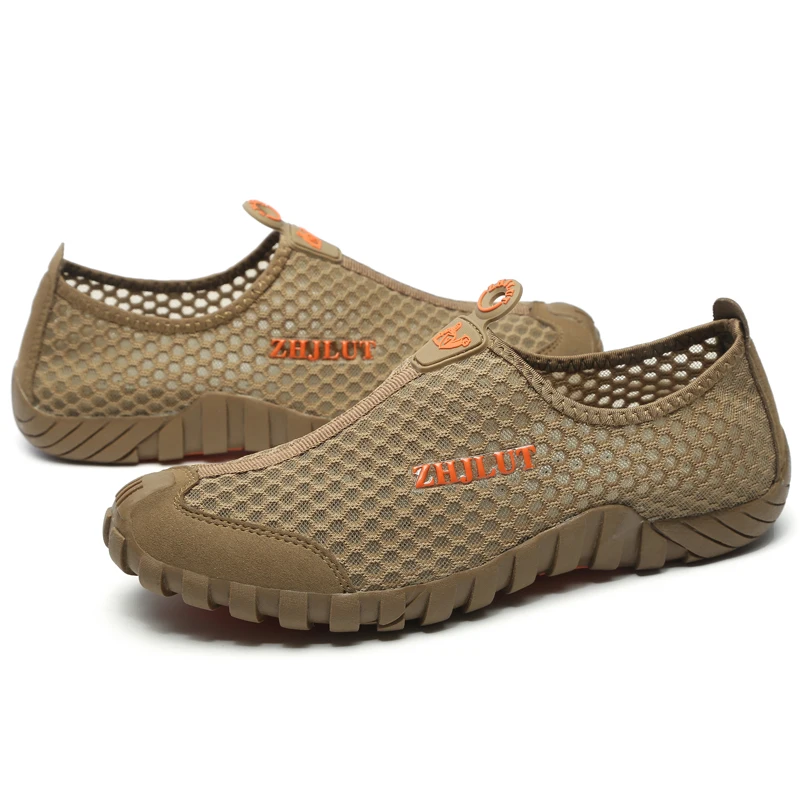 Fashion couples hollow mesh breathable outdoor aqua beach shoes for men and women