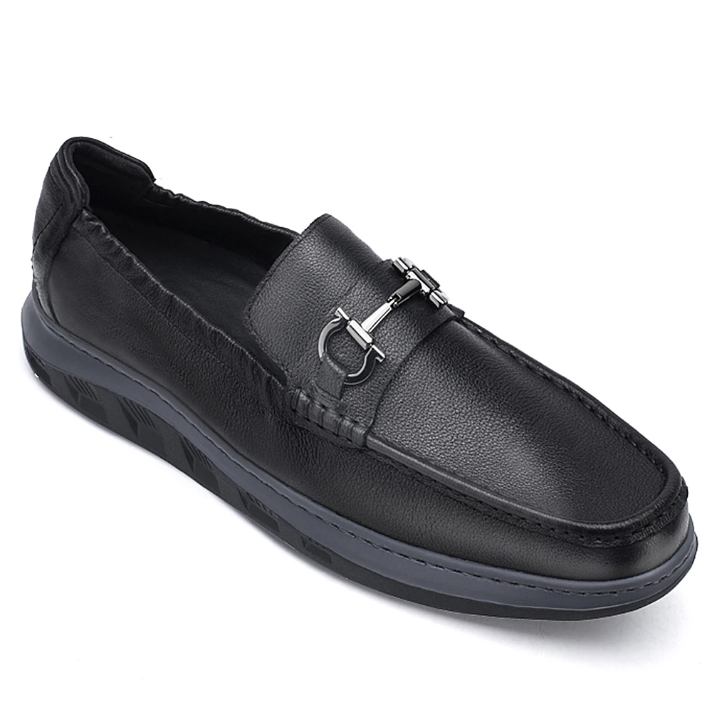 custom Good quality luxury formal mens genuine leather dress loafers shoes Italian style leatherankle flexible and comfort
