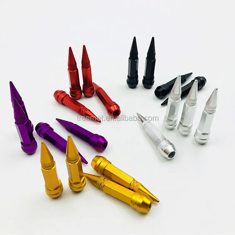 
4 Car Motorcycle Bike Dustproof Spike Shape Tire Wheel Valve Stem Caps 