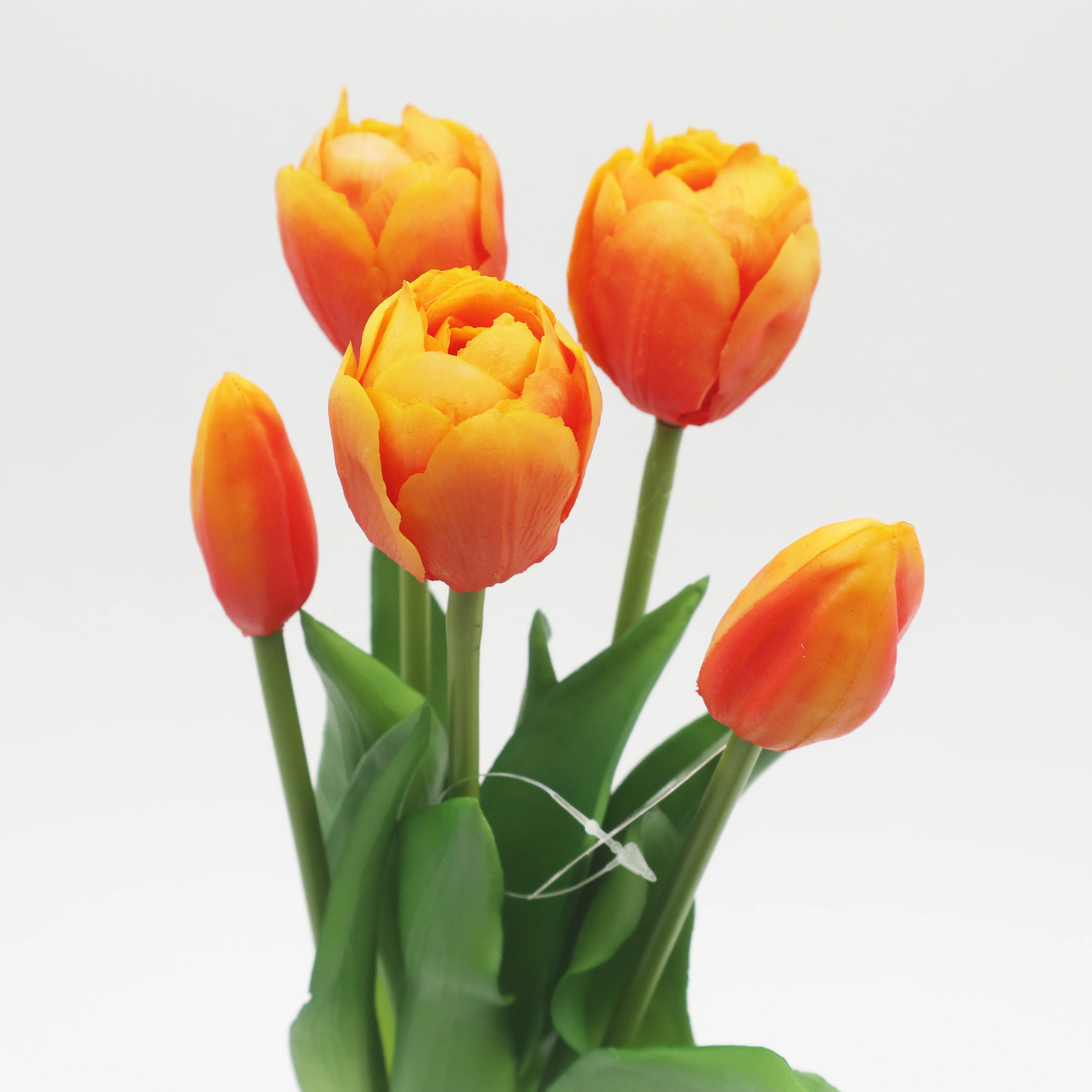 2024 Artificial High Quality Three Flowers Two Buds Artificial Tulip Bouquet Artificial Tulip Flower