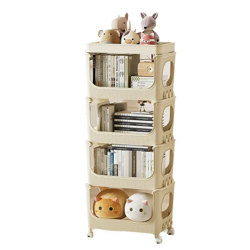 Multi-Functional Removable Toy Storage Rack Baby Products Storage Cabinet Multi-Layer Plastic Snack Storage Rack