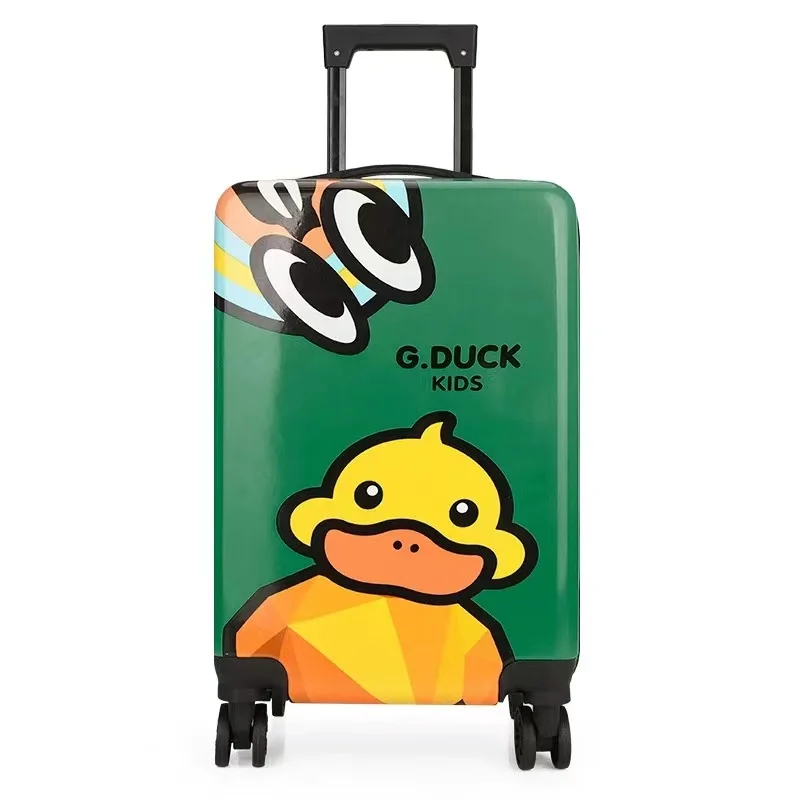 Wholesale OEM customized logo Cute Suitcases kids character luggage bag cases with wheels