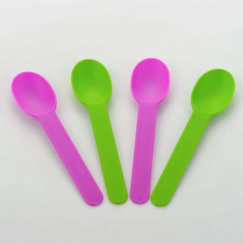 Disposable Desert Spoon Colored Frozen Yogurt Spoon PP Disposable Ice Cream Spoon