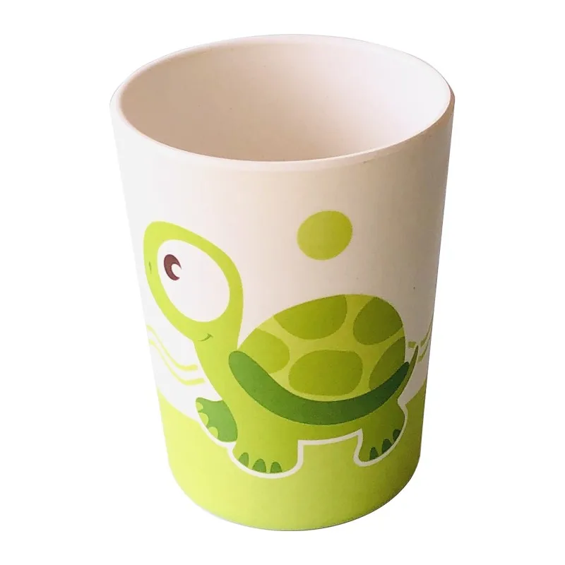Non-toxic Eco-friendly Mikenda Unique Design Contracted Appearance Multifunctional Bamboo Fiber Drink cup with Silicon One lids