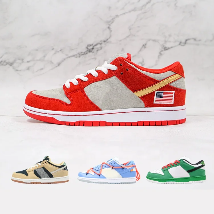 
NK high quality of white rubber chunky cow premium mens zapatillas basketball custom SB shoes style low dunkes sneakers 