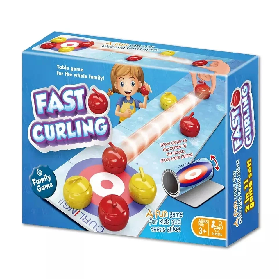 Kids educational toy indoor sports interactive aircraft golf curling custom board games