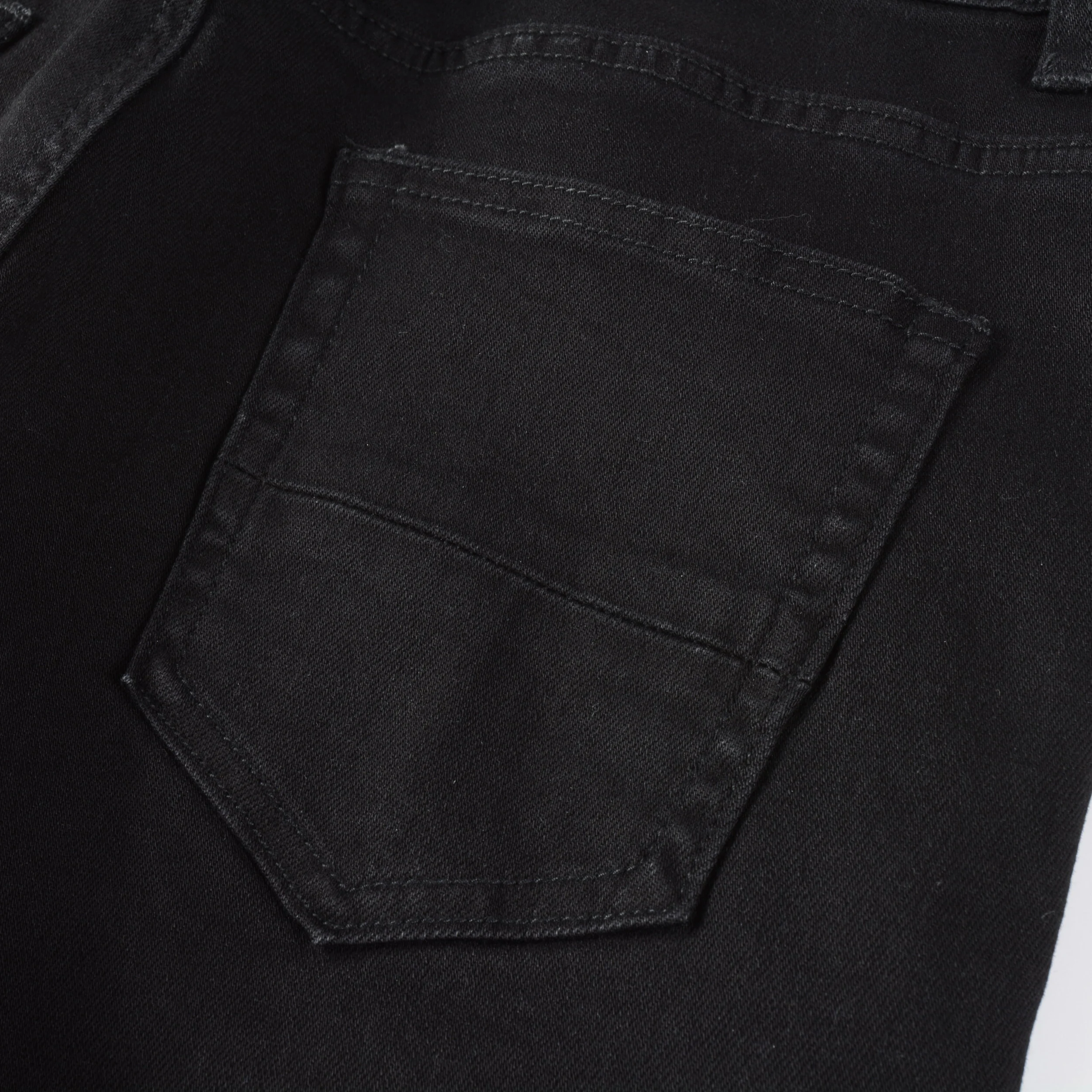 Rts For Dropshipping 8520 Skinny Slim Fit Wrinkled Scratched Relaxed Denim Black Destroyed Skinny Jeans Patch Men Jeans