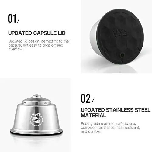  Капсулы из нержавеющей стали LUMIO Metal Rusable Dolce Gusto для Nescafe с фильтрами кофе капсулы