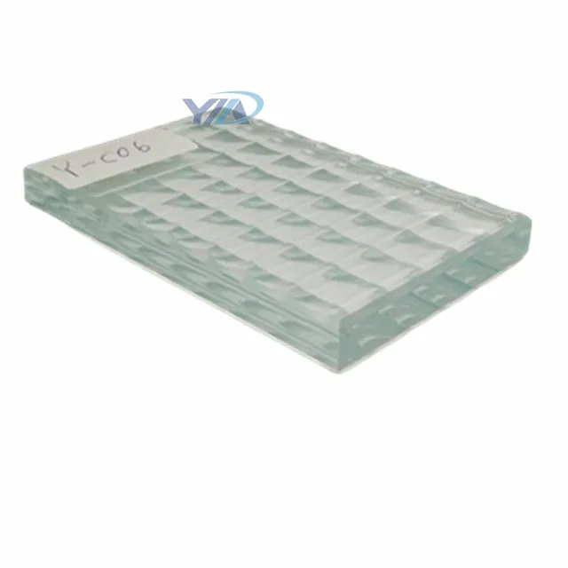 YIDA  low iron  thickness tempered toughened decorative fluted patterned reeded ribbed glass panel company