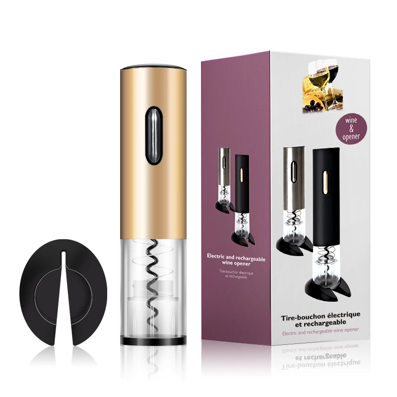 Wine Electronic Wine Auto Opener Wine Opener with Box Red Color Box Aluminum Alloy Royal Custom Designs Portable Bottle Opener