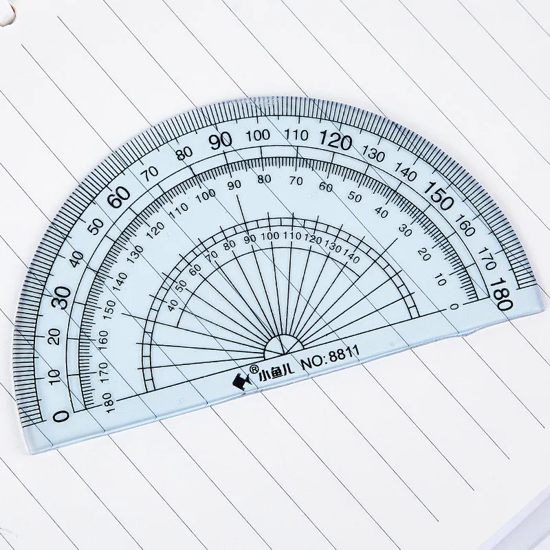 Высококачественный набор транспортиров, пластиковый синий прозрачный цифровой транспортир