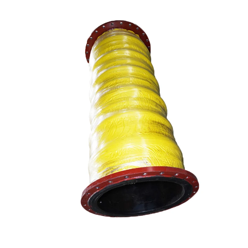 Wear Resistance Flexible Large Diameter Water Suction And Discharge Rubber Hose With Flange