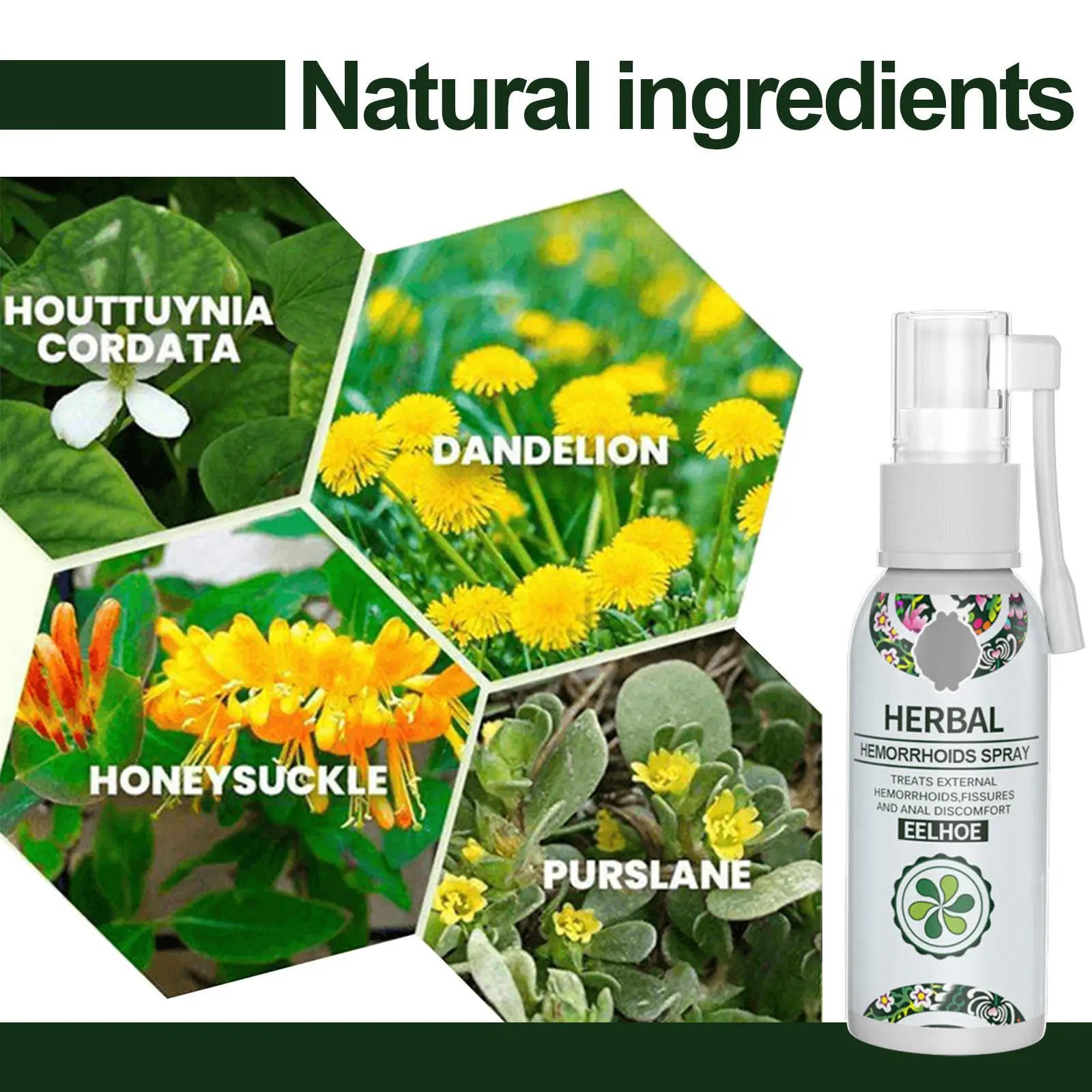 Hot Herbal Hot selling Natural Hemorrhoids Spray Powerful Hemorrhoids Treatment Agent Relieve Anal Pain Hemorrhoids Spray
