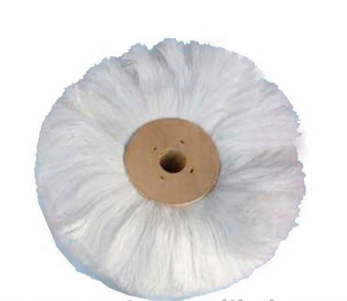 Wheel wool round  brush for polishing used in shoe factory with different size such as 300 by 75 mm so on round wool brush