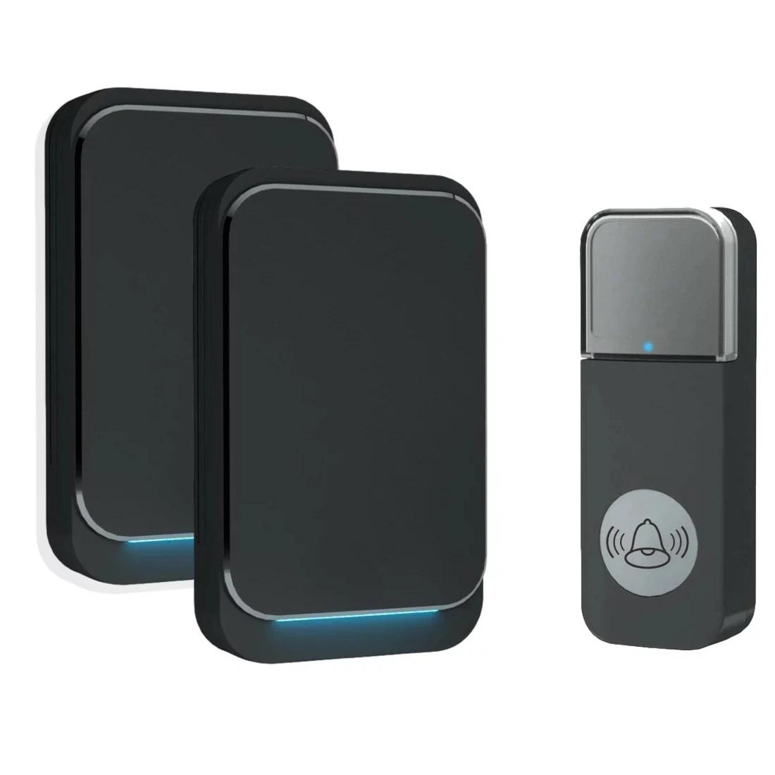 Smart Wireless Doorbell for Home Office Business 300M Long Range Adjustable Volume 38 Chimes LED Flash Plug in Doorbell