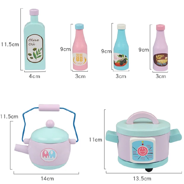 Wooden Pretend Play Toy Cooking Simulation Refrigerator Stove Kitchen Kit Educational Large Kitchen Set Toys For Children 3 To 6