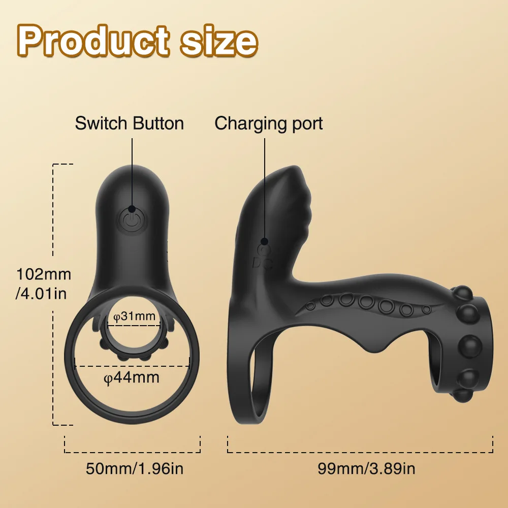 Vibrating Penis Ring Cock Sleeve Soft Sex Toys Men Impotent Cock Extender Ejaculation Delay Enhanced Erection 18 Inch Cock Cage