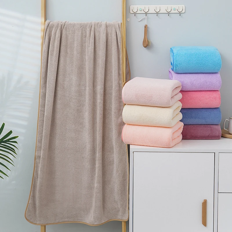 factory supply coral fleece bath towel microfiber home big soft towel spa