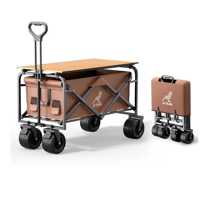 2024 New Popular Camping Vehicle Folding Hand Pulled Car Trailer Portable Camping and Picnic Camping Vehicle