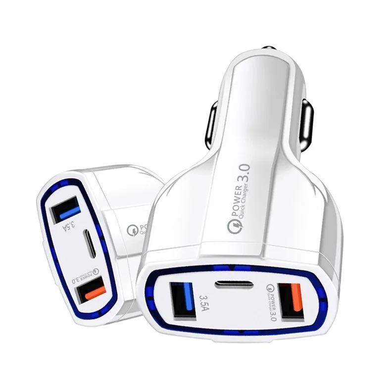 QC 3.0 car charger for iphone fast charging for samsung huawei for iphone usb charger car adapter wholesale