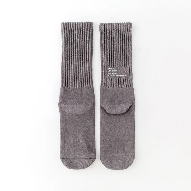 Soft Cotton Ribbed Crew Women Piling Slouch Socks Sport Custom Knitted Men Socks