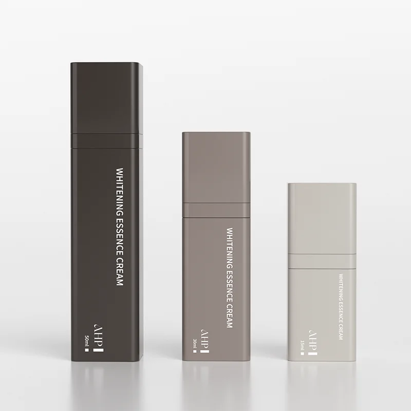 Free Sample Acrylic Serum Lotion Twist up Bottles 15Ml 30Ml 50Ml Square Airless Pump Bottle Cosmetic Skincare Packaging