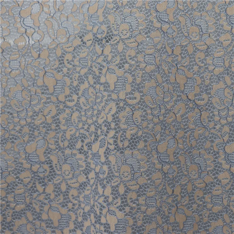 
Hot high quality 66%nylon 34%cotton knitted lace fabric two-tone color with eyelash for dress, underwear, pants,bag, shoes 