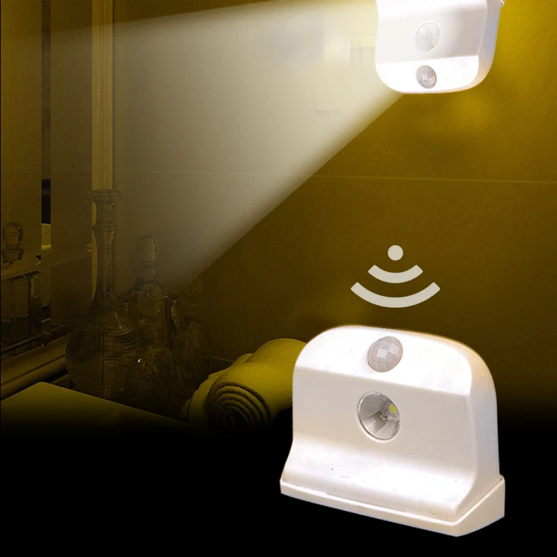 Hot Sale 3W SMD Corridor Stair Motion Sensor Led Light ABS Plastic Indoor Dry Battery Powered Led Sensor Light