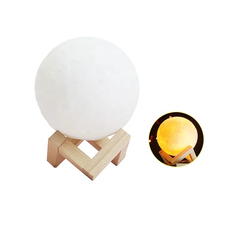 Rechargeable table ball mood lunar led night light 3d print moon lamp
