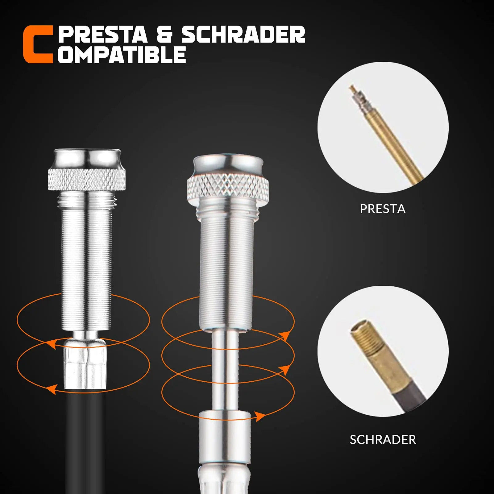 Air Bike Presta Adapter Mouth Conversion Bike Pump Mini Bicycle Air Pump Portable Mini Mountain Bike Bicycle Hand Air Pump